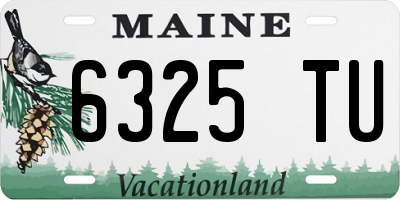 ME license plate 6325TU