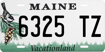 ME license plate 6325TZ