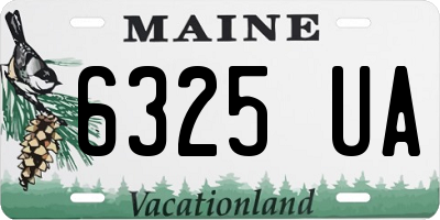ME license plate 6325UA