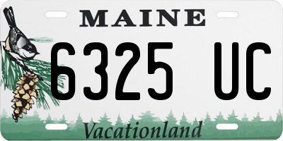 ME license plate 6325UC