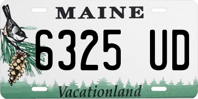 ME license plate 6325UD