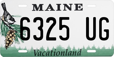 ME license plate 6325UG