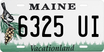 ME license plate 6325UI