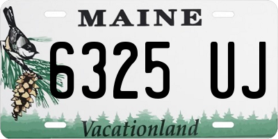 ME license plate 6325UJ