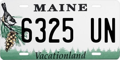 ME license plate 6325UN