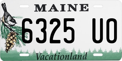 ME license plate 6325UO