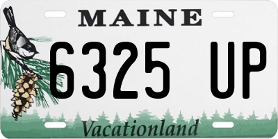 ME license plate 6325UP