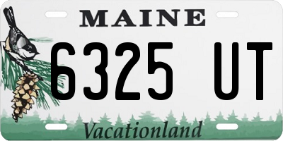 ME license plate 6325UT