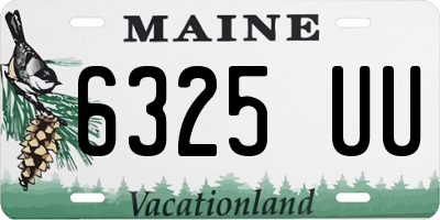 ME license plate 6325UU