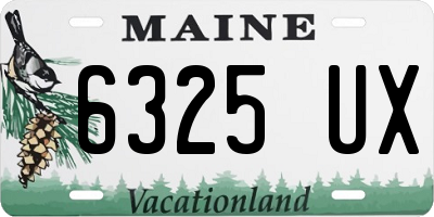 ME license plate 6325UX