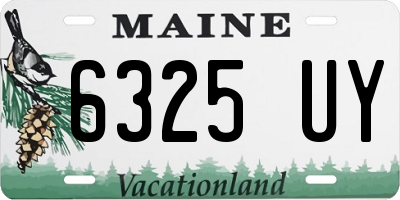 ME license plate 6325UY