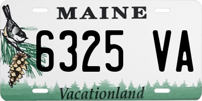 ME license plate 6325VA
