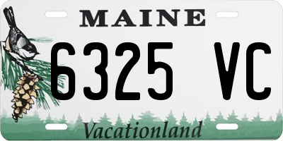 ME license plate 6325VC