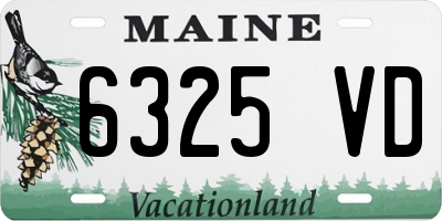 ME license plate 6325VD