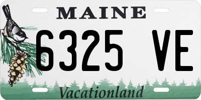 ME license plate 6325VE