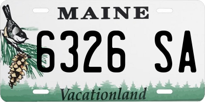 ME license plate 6326SA