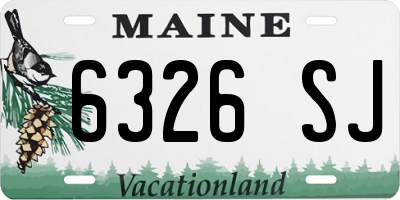 ME license plate 6326SJ