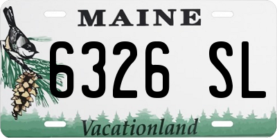 ME license plate 6326SL