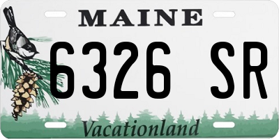 ME license plate 6326SR