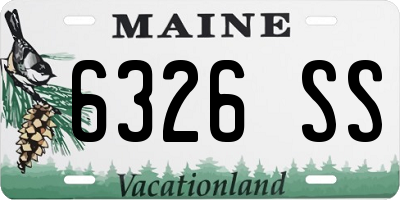 ME license plate 6326SS