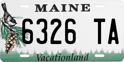 ME license plate 6326TA