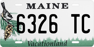 ME license plate 6326TC