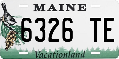 ME license plate 6326TE