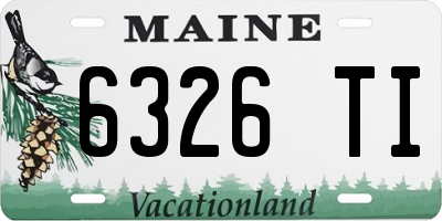 ME license plate 6326TI