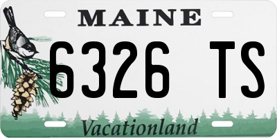 ME license plate 6326TS