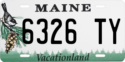 ME license plate 6326TY