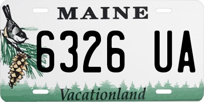 ME license plate 6326UA