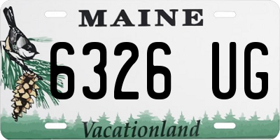 ME license plate 6326UG