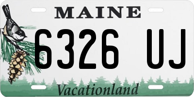 ME license plate 6326UJ