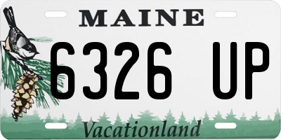 ME license plate 6326UP