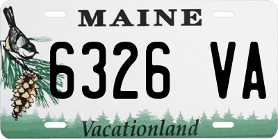 ME license plate 6326VA