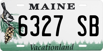 ME license plate 6327SB