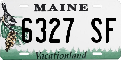 ME license plate 6327SF