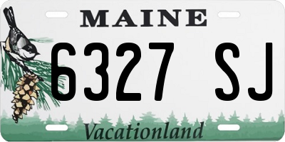 ME license plate 6327SJ