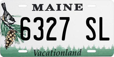 ME license plate 6327SL