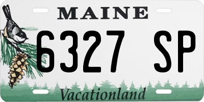 ME license plate 6327SP