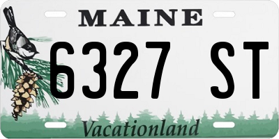 ME license plate 6327ST