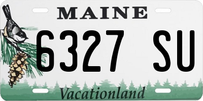 ME license plate 6327SU