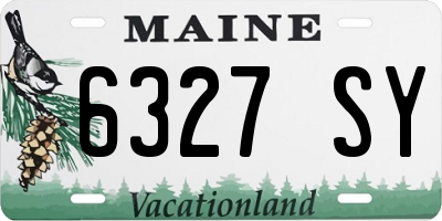 ME license plate 6327SY