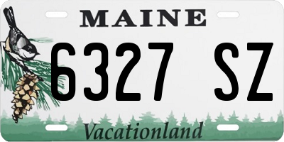 ME license plate 6327SZ