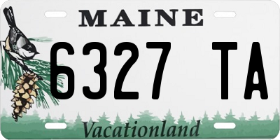 ME license plate 6327TA