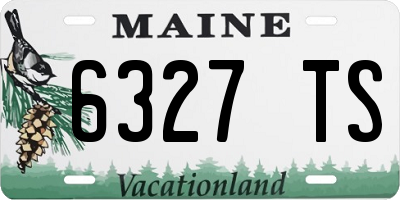 ME license plate 6327TS