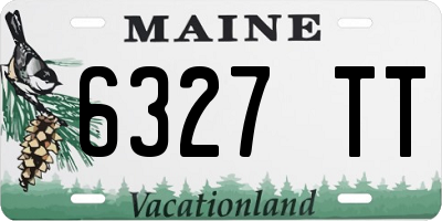 ME license plate 6327TT
