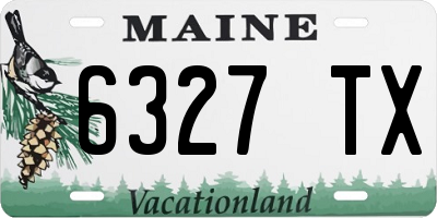 ME license plate 6327TX