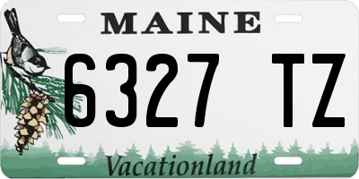 ME license plate 6327TZ