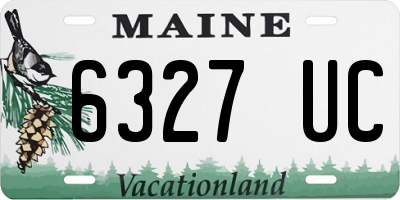 ME license plate 6327UC
